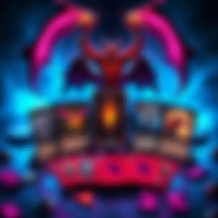 A visually striking homebrew Demonlock deck displayed with colorful game cards and strategic layout