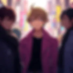 Updated Persona 4 Character Yosuke Character Yosuke from Persona 4 looks friendlier, dressed in modern style, smiling and engaging with others.