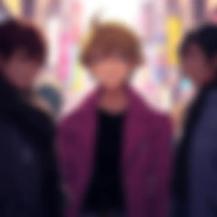 Updated Persona 4 Character Yosuke Character Yosuke from Persona 4 looks friendlier, dressed in modern style, smiling and engaging with others.
