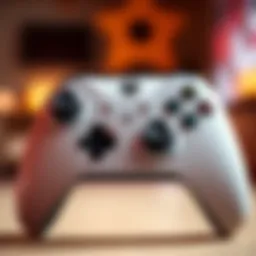 A close-up of an upgraded Elite Series 2 controller with a new shell, showing the sleek design without rubber grips and a removed faceplate.