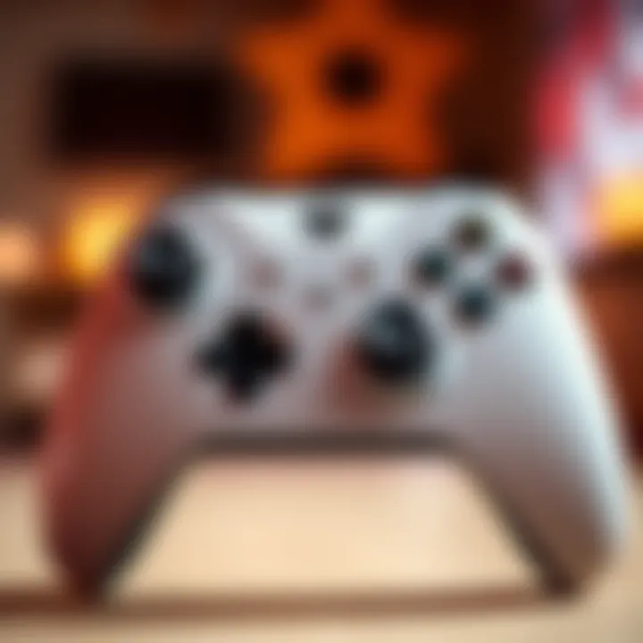 A close-up of an upgraded Elite Series 2 controller with a new shell, showing the sleek design without rubber grips and a removed faceplate.