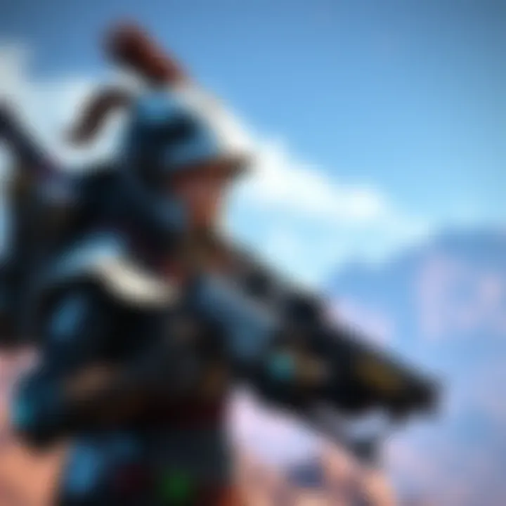 A character in Horizon Zero Dawn upgrading weapons with colorful coils displayed.