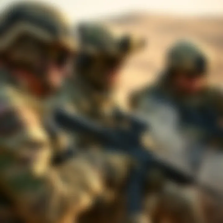 U.S. Army Green Berets engaged in a mission in Iraq, showcasing their tactical gear and teamwork.