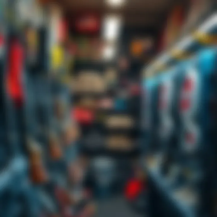 A display of odd and unnecessary items in a gun shop, showcasing products that gamers find unhelpful.