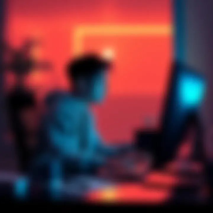 A forum user reflects on their decision to stop edgy posting and return to fanart and memes, showing them relaxed and thoughtful at their computer