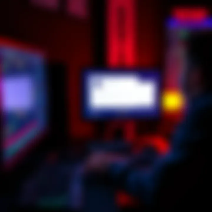 A person using a computer to report online toxic behavior, showing notifications on the screen