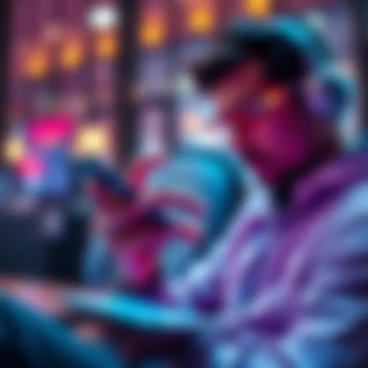 A person interacting with a mobile app to change tinnitus sound settings