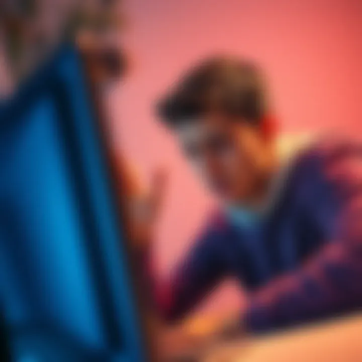 A person showing frustration while looking at a computer screen with the Mainsub forum site open, highlighting discontent over strict posting rules.