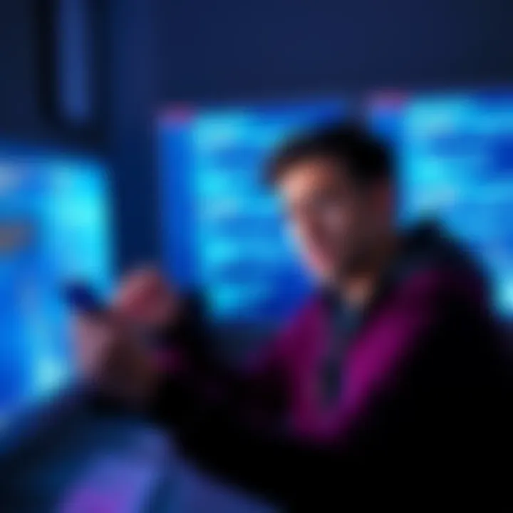 A person looking at a computer screen with error messages about sync problems, holding a tool in one hand, appearing frustrated.