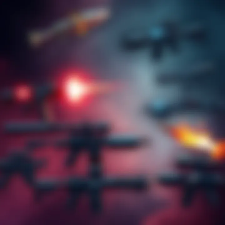 A collage of effective loadouts for USS9, showing various weapons and gear setups used by experienced players.