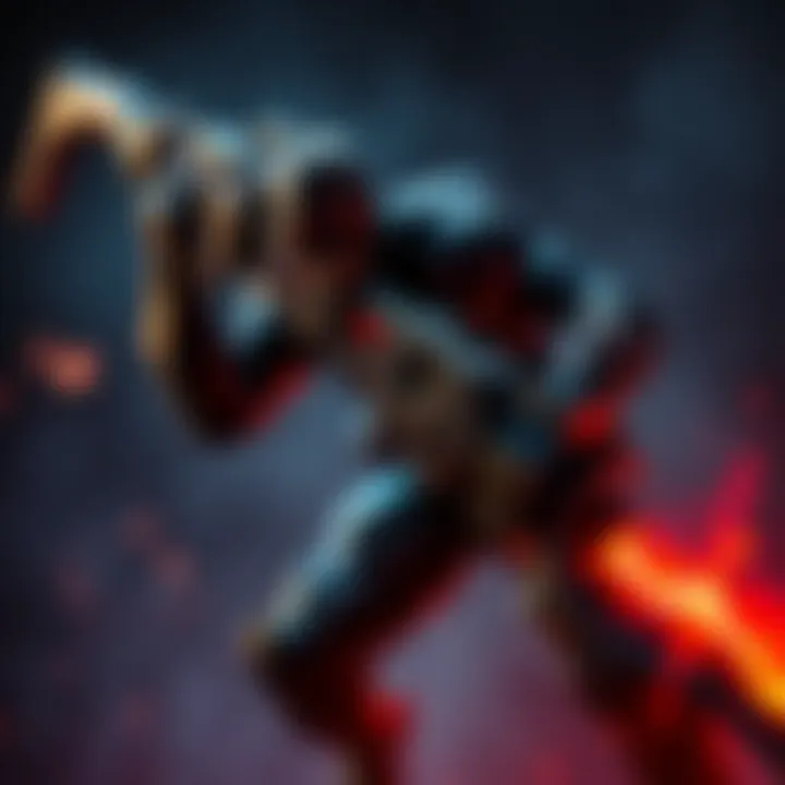 Ustanak BOW in Resident Evil A fierce depiction of Ustanak, a menacing Bio-Organic Weapon in Resident Evil, showcasing its imposing figure and terrifying presence as it confronts opponents.