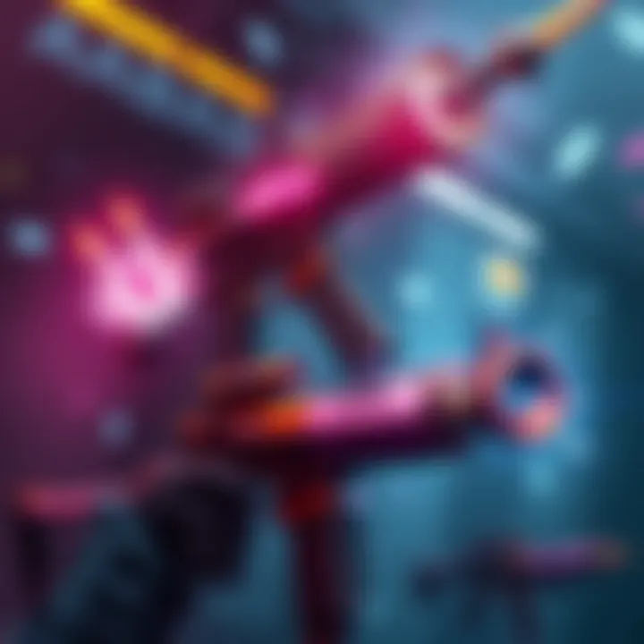 A depiction of the Lotus weapon with withering gaze and the Shoot Loot weapon, showcasing their features like grabbing ammo and weakening targets, set in an engaging gameplay scene.