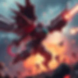 Uttvm struggling against three powerful opponents, the Obliterator, Impactor, and Destructor, in an intense battle scene