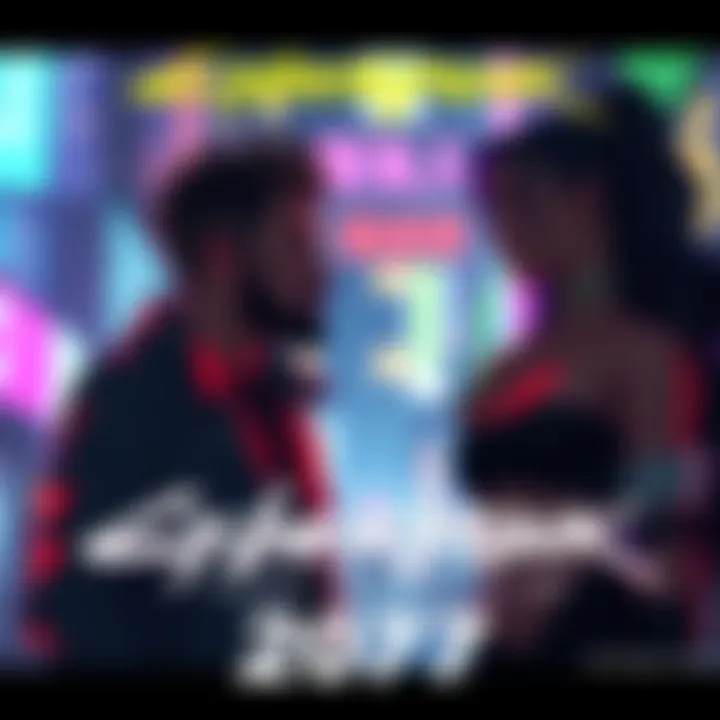 V and Capri in Cyberpunk 2077 V and Capri share a conversation in a neon-lit cityscape, showcasing their contrasting personalities.