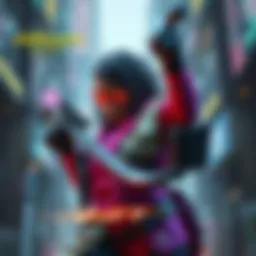 Character V displaying strength in a combat scenario in Cyberpunk 2077