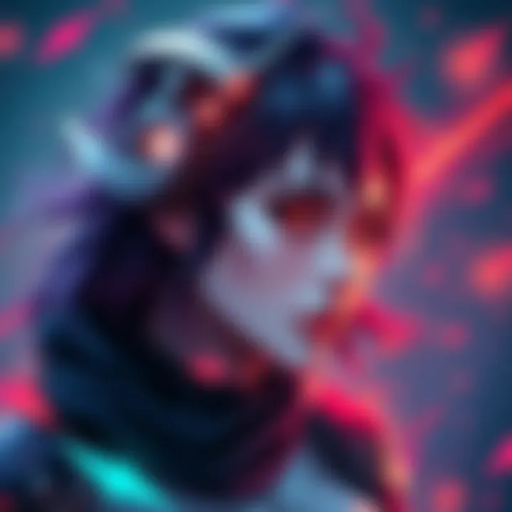 A colorful fanart illustration of the character V, displaying creativity and artistic skill.