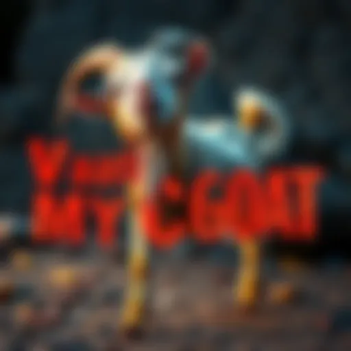 A playful goat with the phrase 'Vaati My Goat' creatively displayed around it, symbolizing its cultural significance