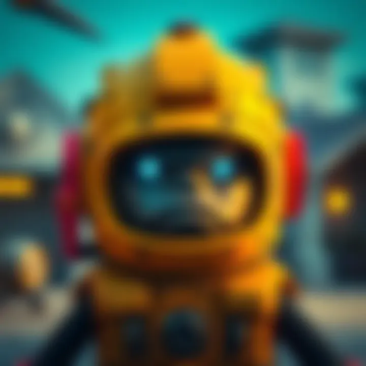 Vacuum Bot frowning on Outpost The Vacuum Bot character on Outpost showing a frown after being knifed, highlighting its unique personality and reactions.