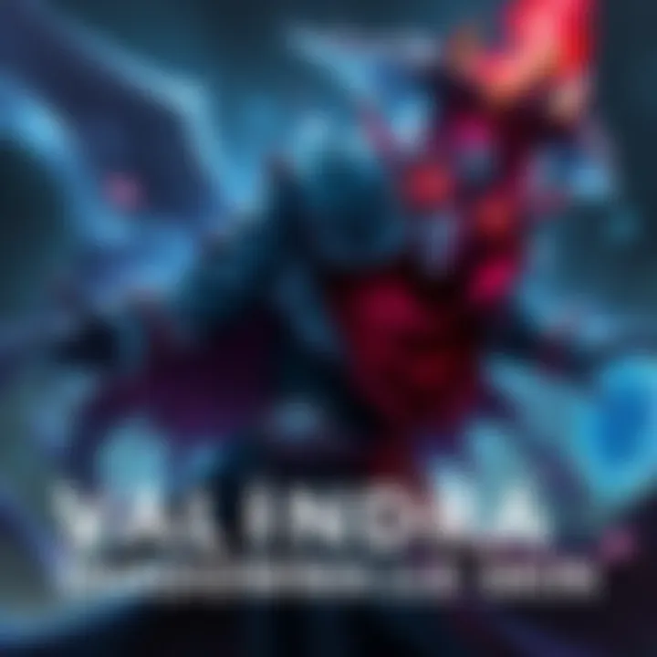 Artwork of Valindra Shadowmantle as a legendary character skin for Vecna, featuring dark robes, magical elements, and intricate details.