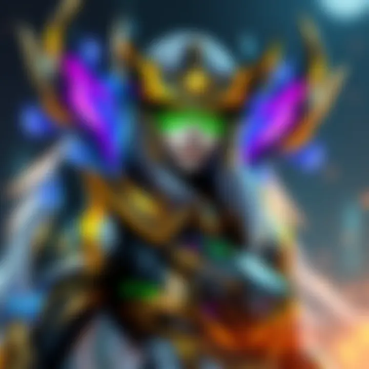 Valkyr character showcasing her vibrant new prestige skin in a gaming setting, highlighting the details of the heirloom design.