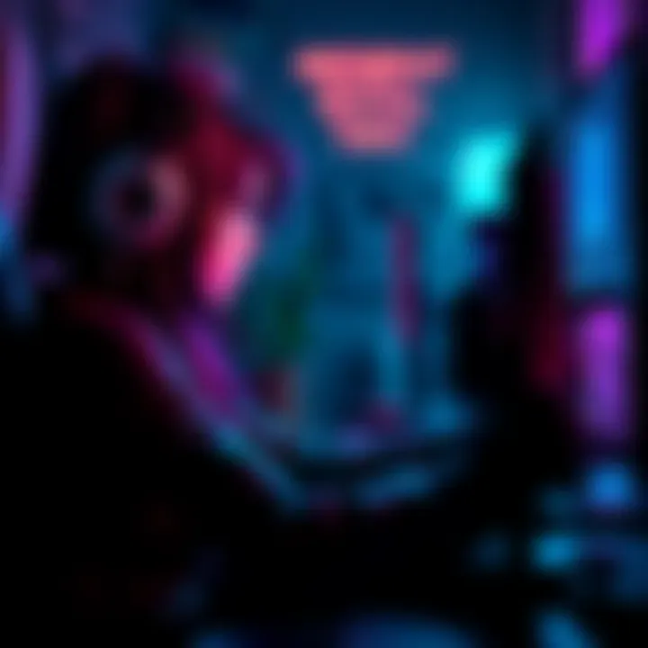 Valkyrae focused on the screen while playing Resident Evil 2, showing her gaming setup with intense concentration