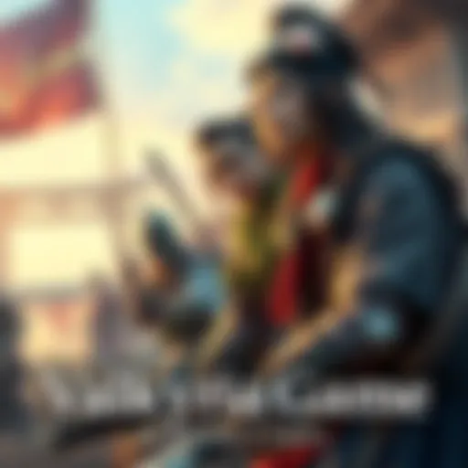 A scene from the upcoming Valkyria game set in the Showa era, featuring characters in historical clothing and vibrant settings, showcasing exciting action and adventure.