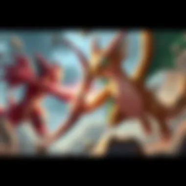 A fierce battle between a Valor Bow and a Hyper Ludroth in an action-packed scene