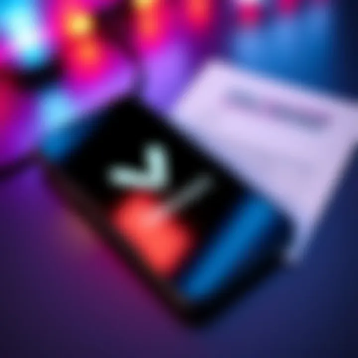 A smartphone with the Valorant logo on the screen and an invitation letter next to it.