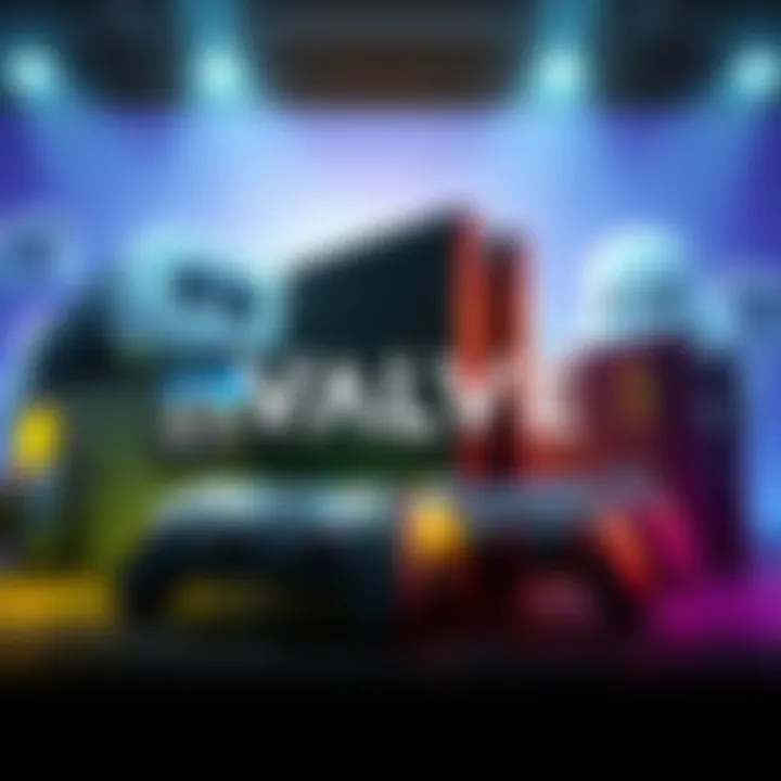 Valve's announcement of sufficient stock for upcoming game releases with a graphic of gaming consoles and games