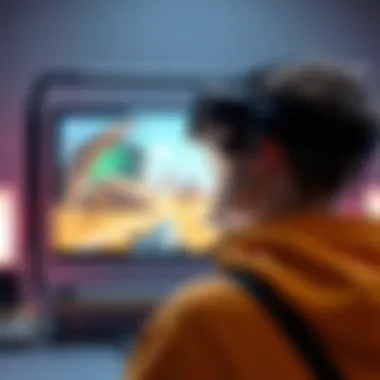 Valve's Frame Running Alyx in VR A close-up view of Valve's Frame device showing a VR game being played without a PC. The screen displays vibrant graphics from the game Alyx, with the player wearing a VR headset, immersed in the expe...