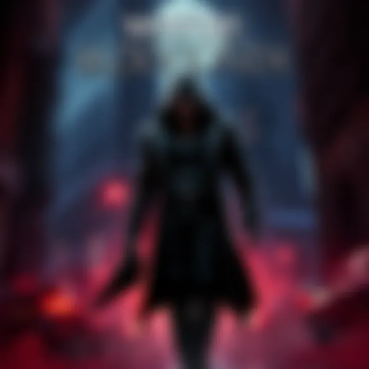 Cover art for Vampire: The Masquerade - Bloodlines 2 featuring a dark urban scene with a vampire character in shadowy attire