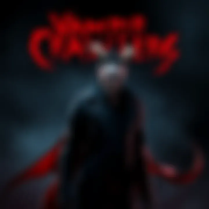 Vampire Crawlers Game Cover Cover art showing a vampire character with a dark background ready to explore in the game Vampire Crawlers, released on multiple platforms.