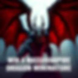 A detailed, painted vampire dragon miniature with large wings, showcasing an imposing figure ready for tabletop games.