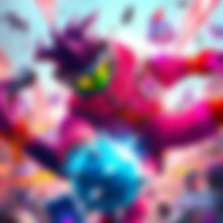 A character in action, hinting at a gameplay buff for Vantage, surrounded by vibrant colors and game elements.