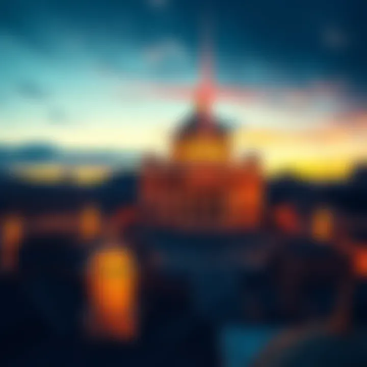 Vatican City with Papal Symbol A view of Vatican City showcasing St. Peter's Basilica and the Pope's emblem, symbolizing the Papacy's influence.