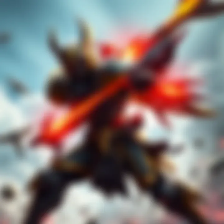 Vauban in battle A Warframe character, Vauban, using his abilities in a dynamic battle scene, showcasing gameplay action.