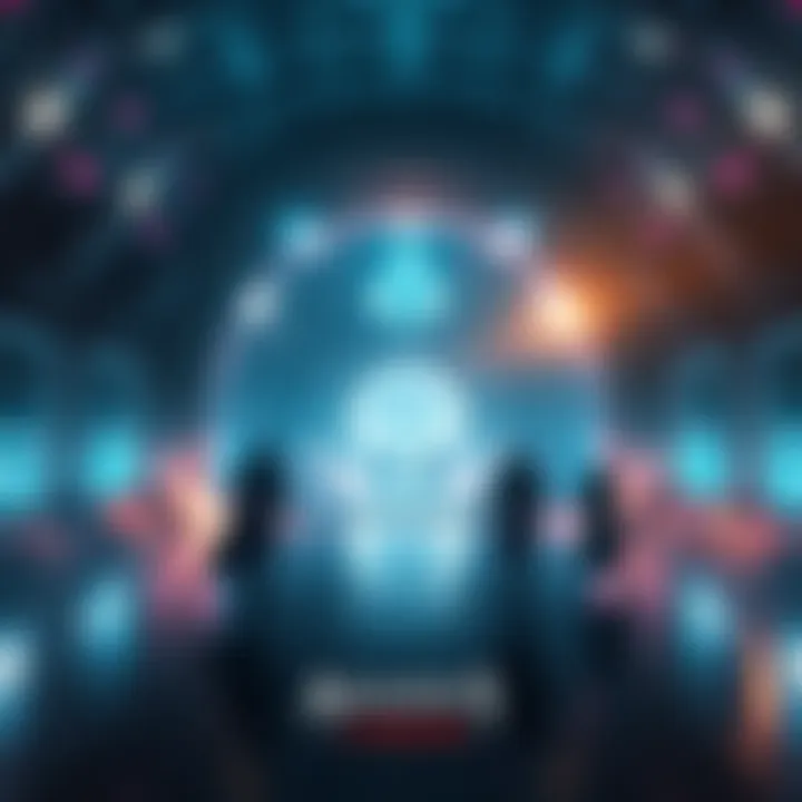 A digital rendering of the Vault showing futuristic architecture with Templar symbols and Assassins in the background