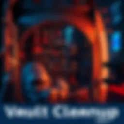 A player examines old gear in a digital vault, contemplating what to keep or delete as new updates arrive.