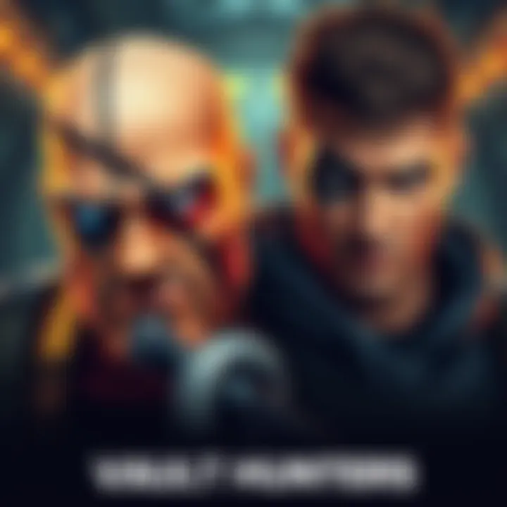 A collage of two popular video game characters, one showing Krieg's fierce look and the other displaying Axton's cool demeanor, representing opinions on their popularity.