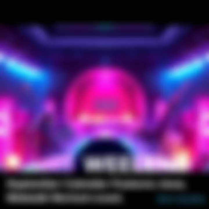 A vibrant promotional graphic showcasing the Vault Weekend event with bright colors and key game elements like weapons and factions