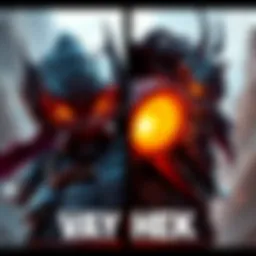 A visual comparison of two fantasy characters, Vay Hek on the left and Vor on the right, showcasing their distinct designs and features.