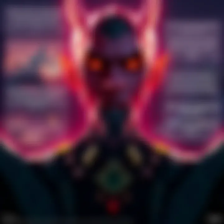 Vecna character speaking with various voicelines displayed around him, highlighting quotes and context from the game.