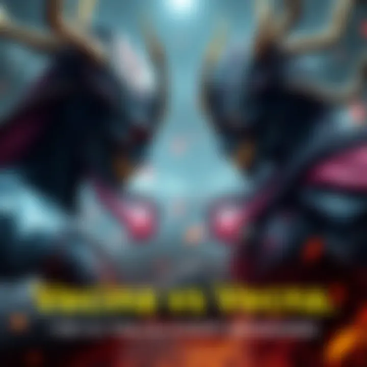 Two versions of Vecna confront each other in a dramatic showdown, showcasing their powers and features.