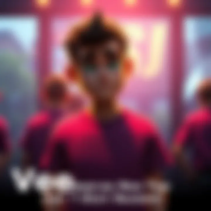 Vee character wearing a simple t-shirt with no new designs, looking disappointed about outfit options.