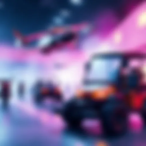 Various new vehicle designs like hover bikes and golf carts for gaming maps