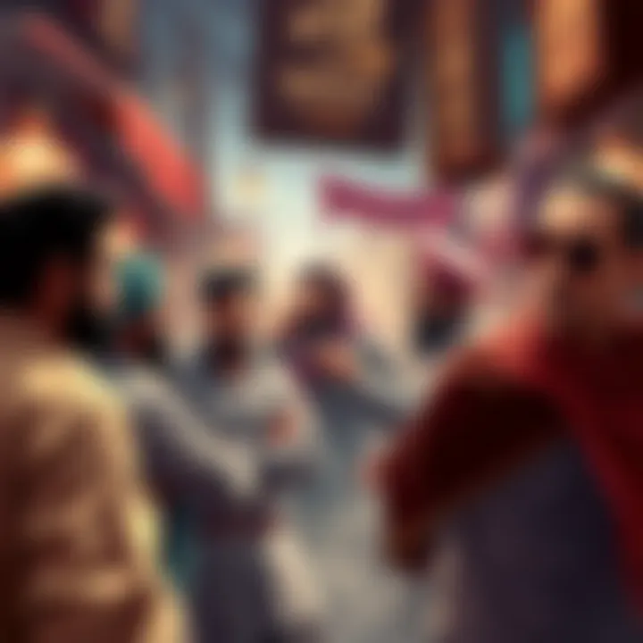 Vendors argue with each other in Maroo's Bazaar, showing signs of tension and disagreement over prices