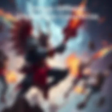 Venge character equipped with Skullbasher, engaged in a fight with visible stun effects