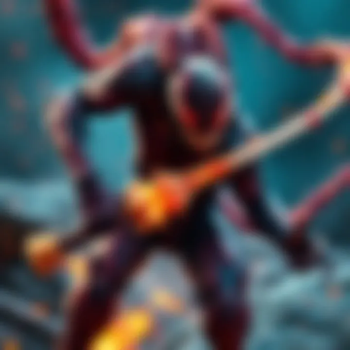 A fierce Venom Monster wielding a Special Status weapon, showcasing poison damage effects in a monster hunt scene.