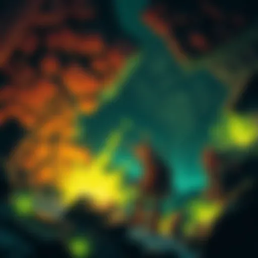 A character spawning Vermi in a rocky underground area with glowing elements.