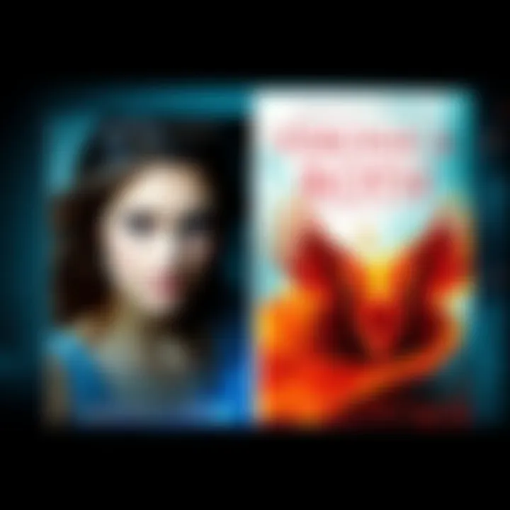 Comparison of Veronica Roth's new book cover with Marika's artwork showing similarities in design elements and style.